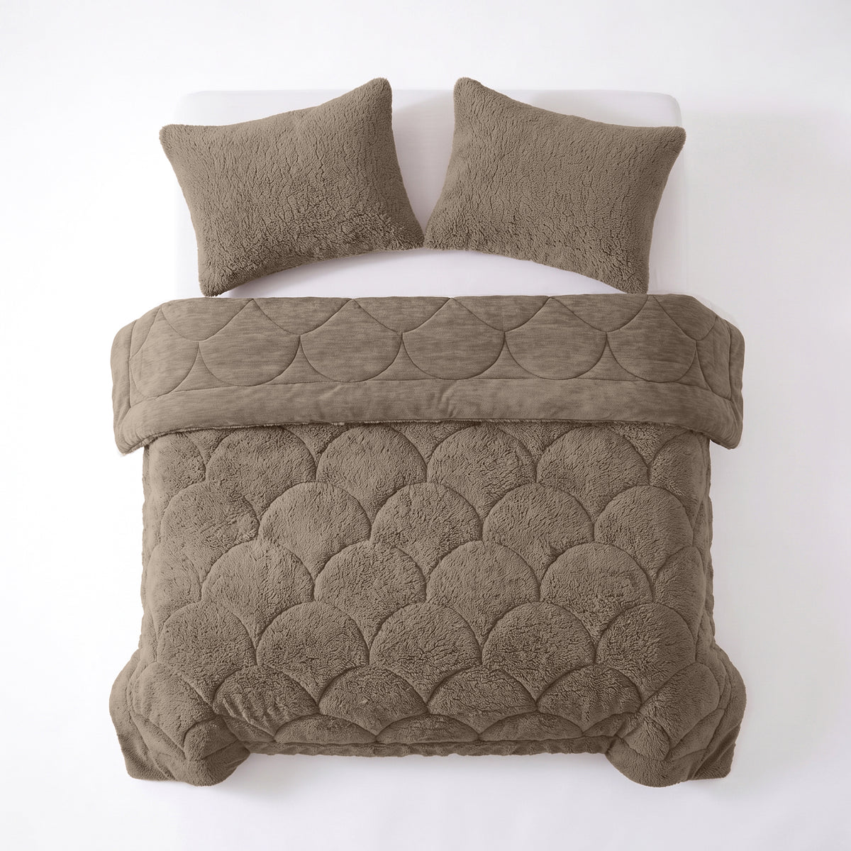Zelesta Special Teddy Chenille Duvet - Dark Taupe