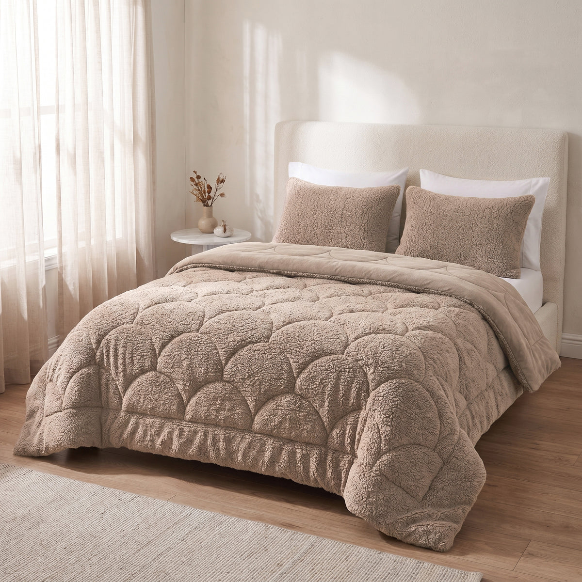 Zelesta Special Teddy Chenille Dekbed - Oudroze