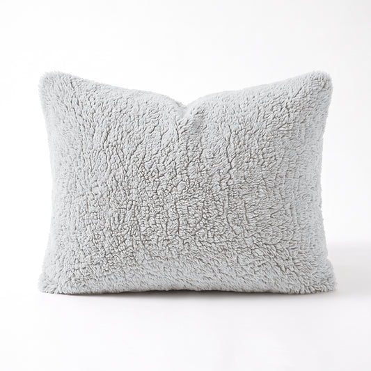 Zelesta Special Teddy Chenille Kussensloop Set Van 2 - Grijs