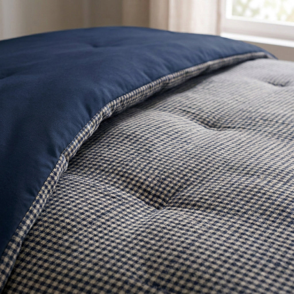 Zelesta Special Wafel Percal Dekbed - Marineblauw Mix