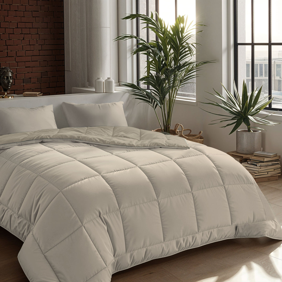Zelesta Comfort Duo Dekbed - Taupe & Champagne