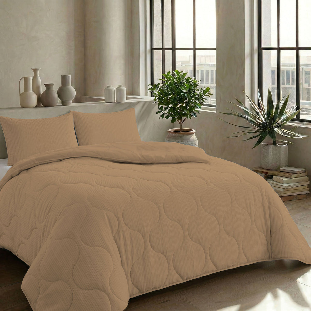 Zelesta Special Mousseline Zomerdekbed - Warm Zacht Beige