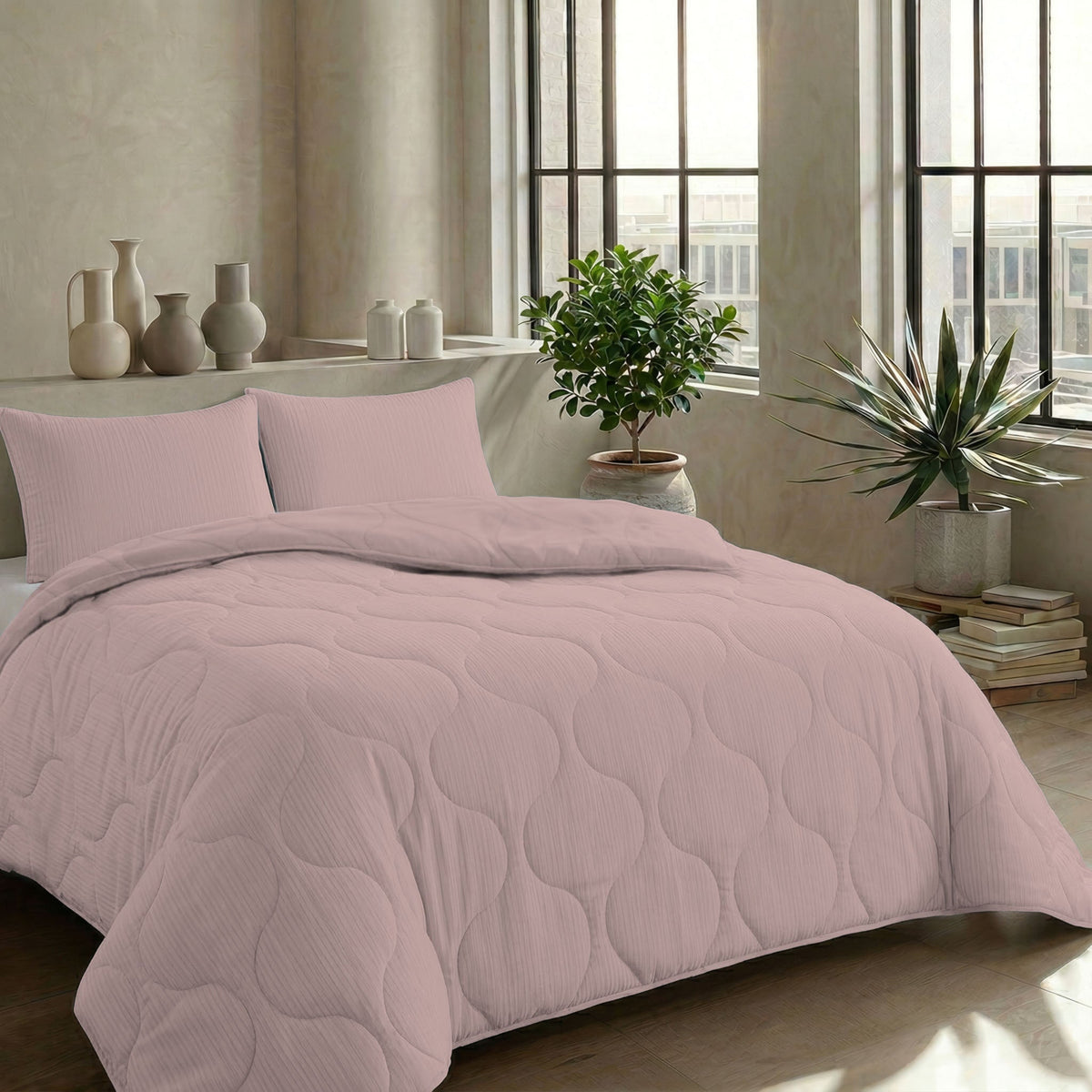 Zelesta Special Mousseline Zomerdekbed - Zachtroze