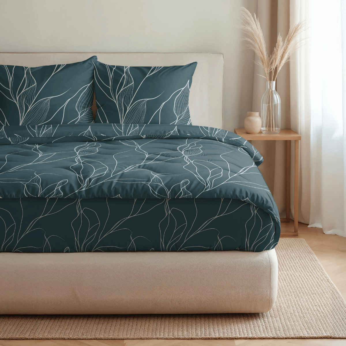 Zelesta Pure Design Katoenen Dekbed - White Leaves