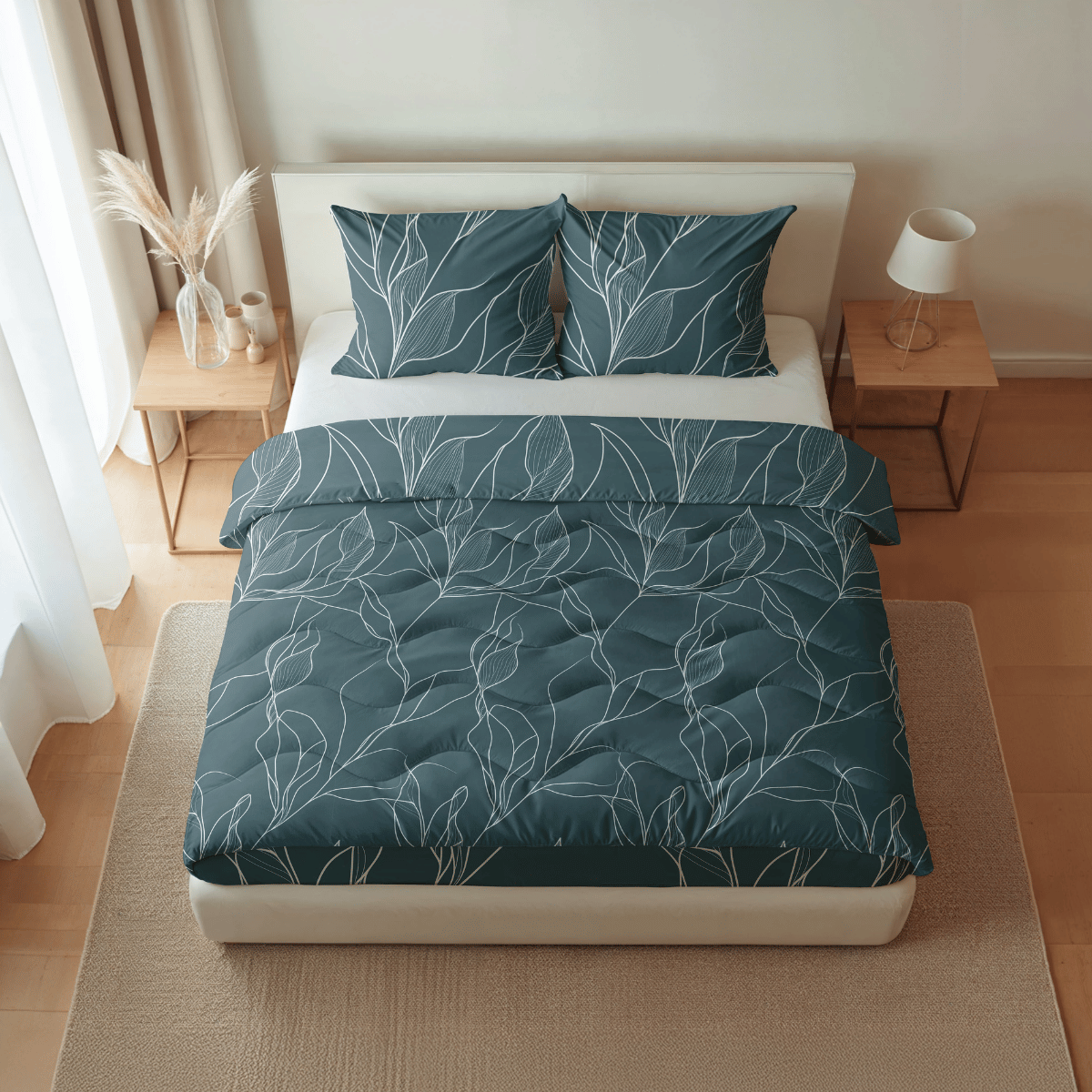 Zelesta Pure Design Katoenen Dekbed - White Leaves