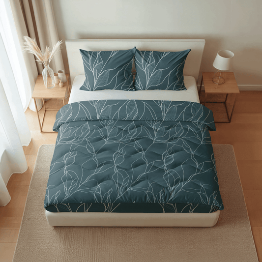 Zelesta Pure Design Katoenen Dekbed - White Leaves