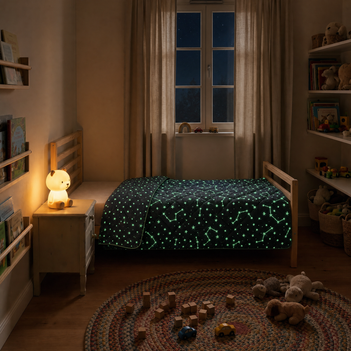 Zelesta Comfort Glow in the Dark Duvet - Under the Stars