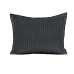 Zelesta Deluxe Hotel Stripe Satin Cotton Pillowcase Set Of 2 - Anthracite