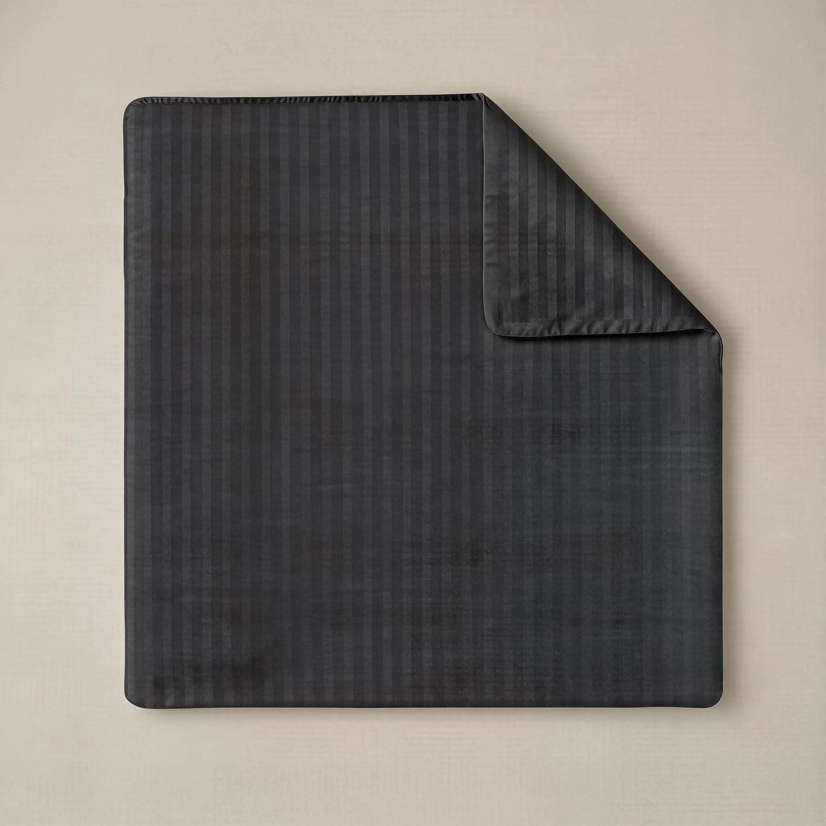 Zelesta Deluxe Hotel Stripe Satin Cotton Duvet - Anthracite