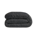 Zelesta Deluxe Hotel Stripe Satin Cotton Duvet - Anthracite