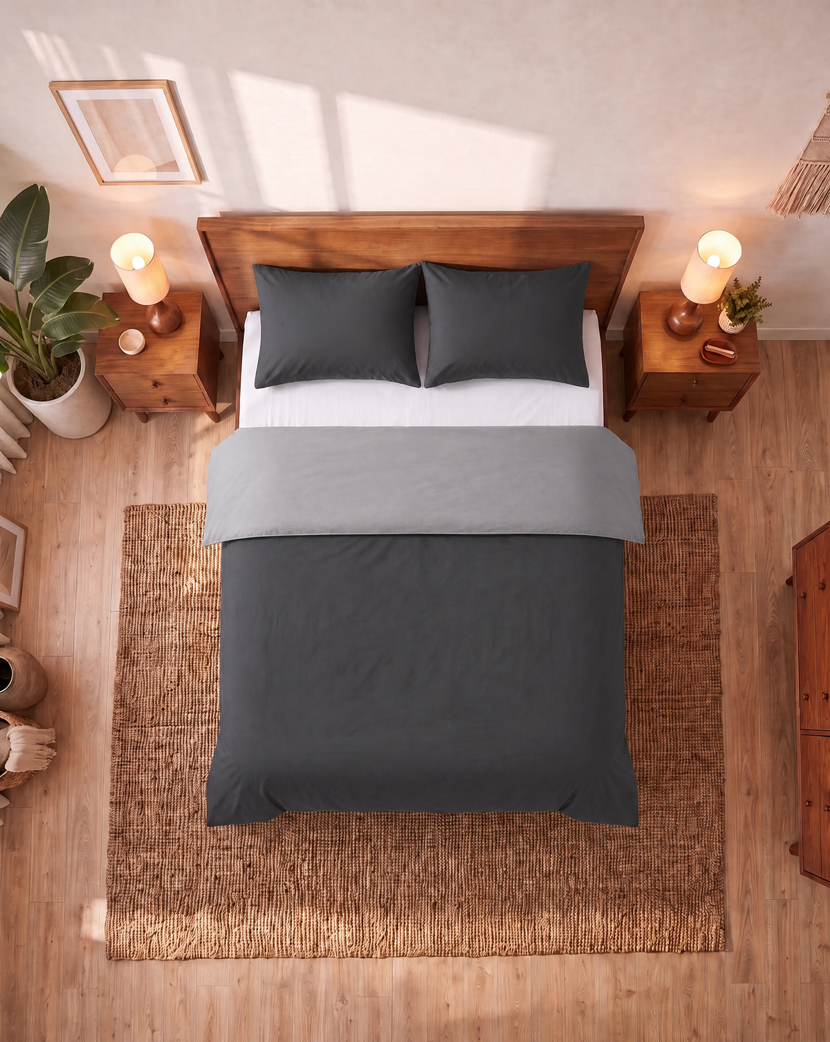 Zelesta Comfort Duo Naadloos Dekbed - Grijs & Antraciet