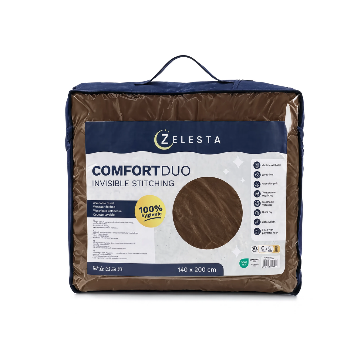 Zelesta Comfort Duo Naadloos Dekbed - Taupe & Bruin
