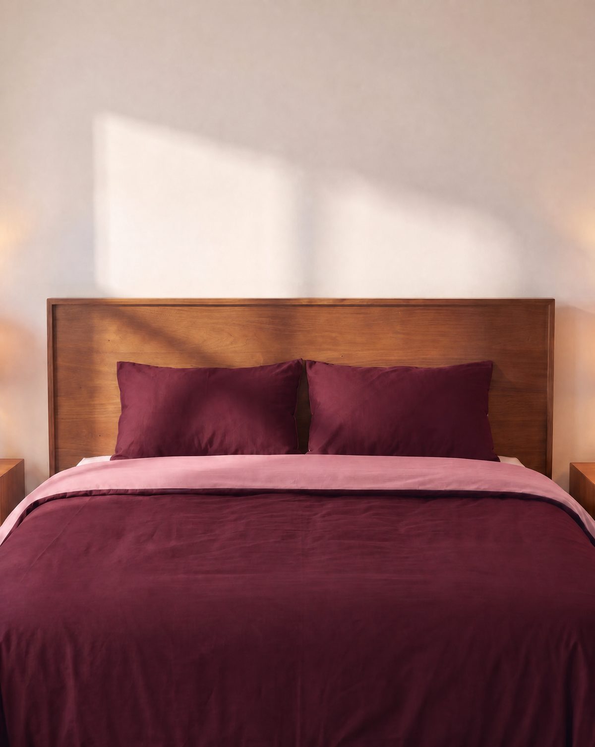 Zelesta Comfort Duo Naadloos Dekbed - Oudroze & Bordeauxrood