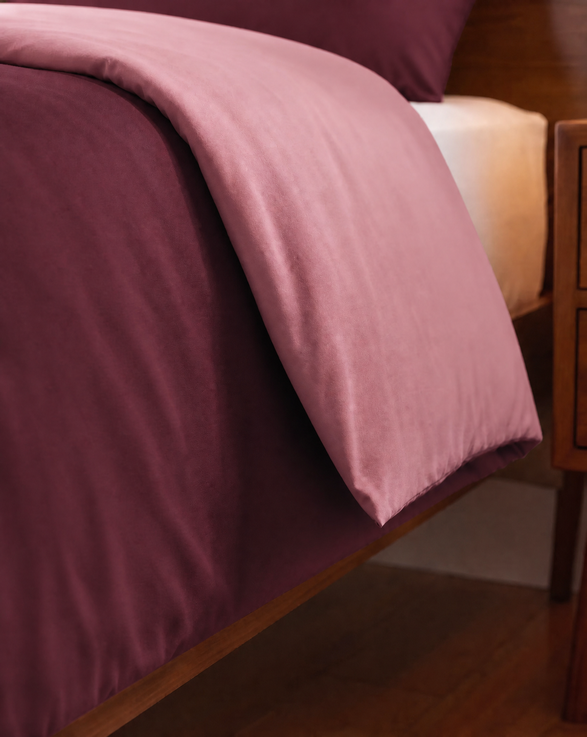 Zelesta Comfort Duo Naadloos Dekbed - Oudroze & Bordeauxrood