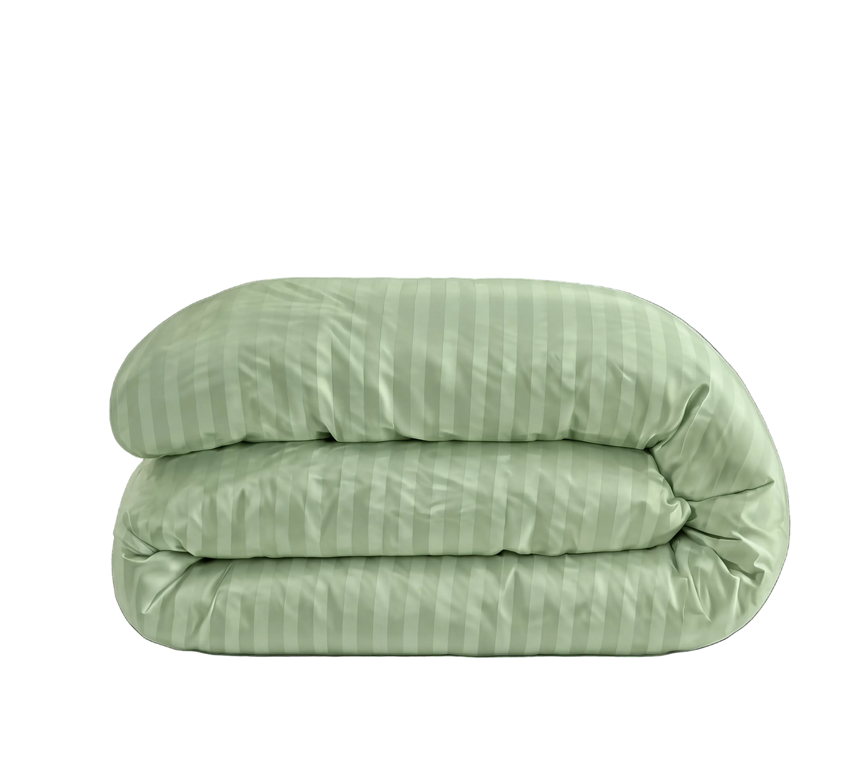 Zelesta Deluxe Hotel Stripe Satin Cotton Duvet - Green