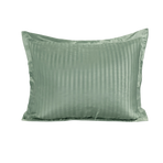 Zelesta Deluxe Hotel Stripe Satijn Katoen Kussensloop Set Van 2 - Groen