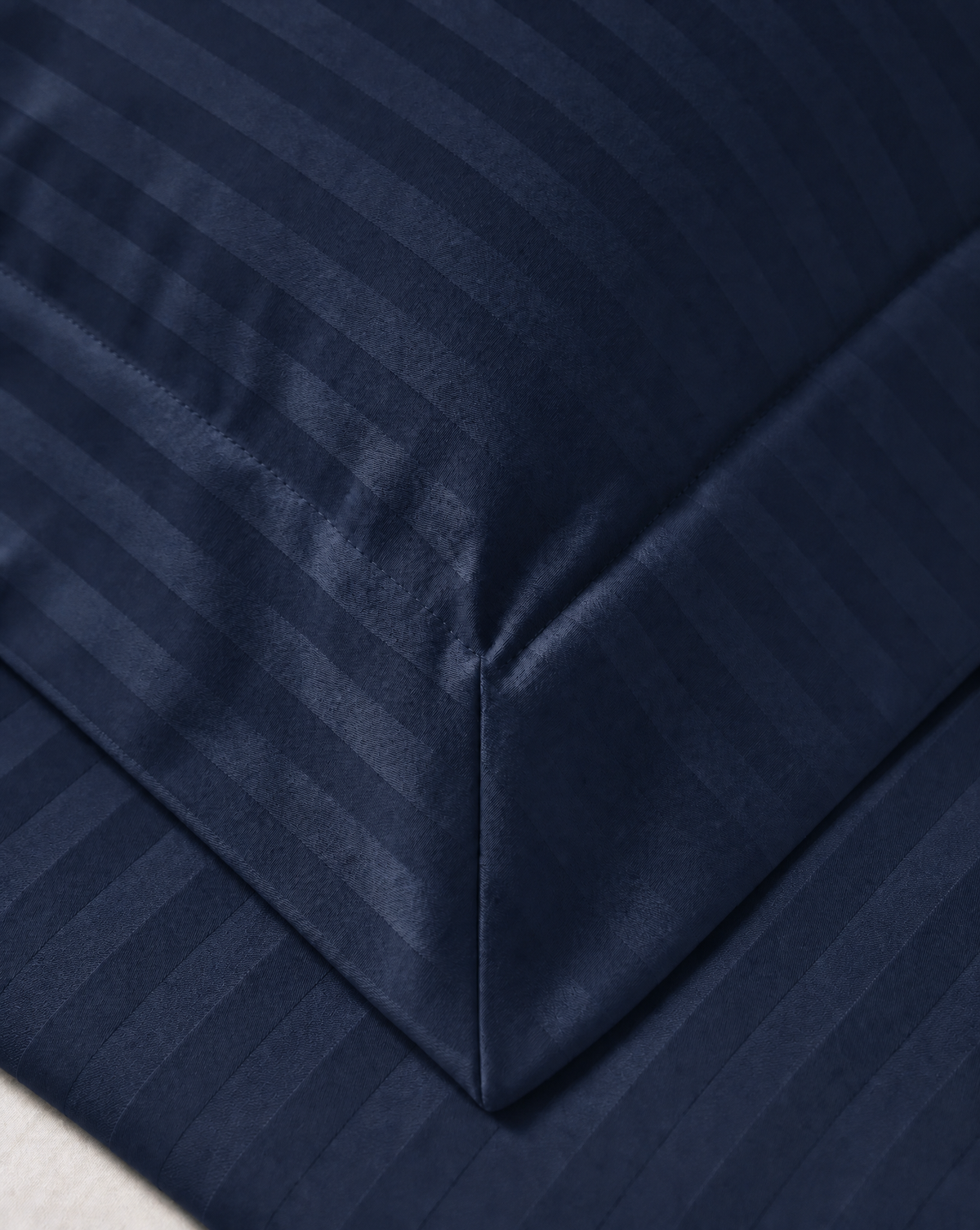 Zelesta Deluxe Hotel Stripe Naadloos Satijn Katoen Dekbed - Blauw