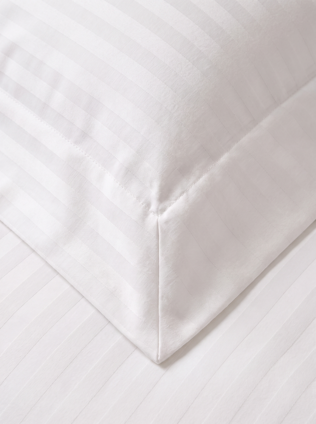 Zelesta Deluxe Hotel Stripe Naadloos Satijn Katoen Dekbed - Wit