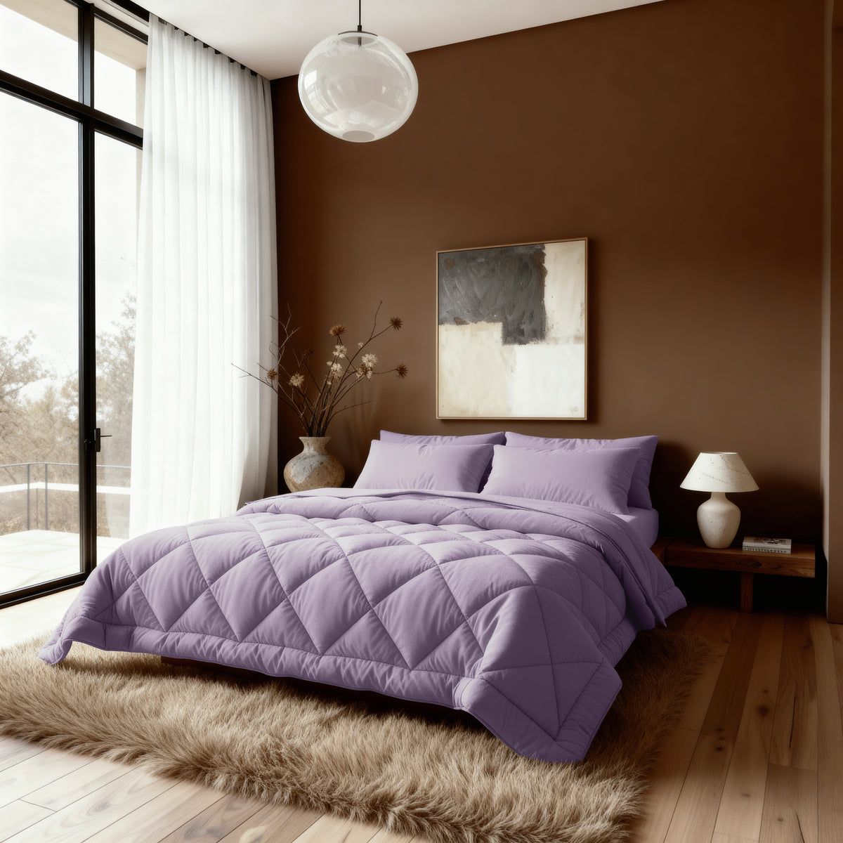 Zelesta Comfort Uni Diamond Dekbed - Donkerlavendel
