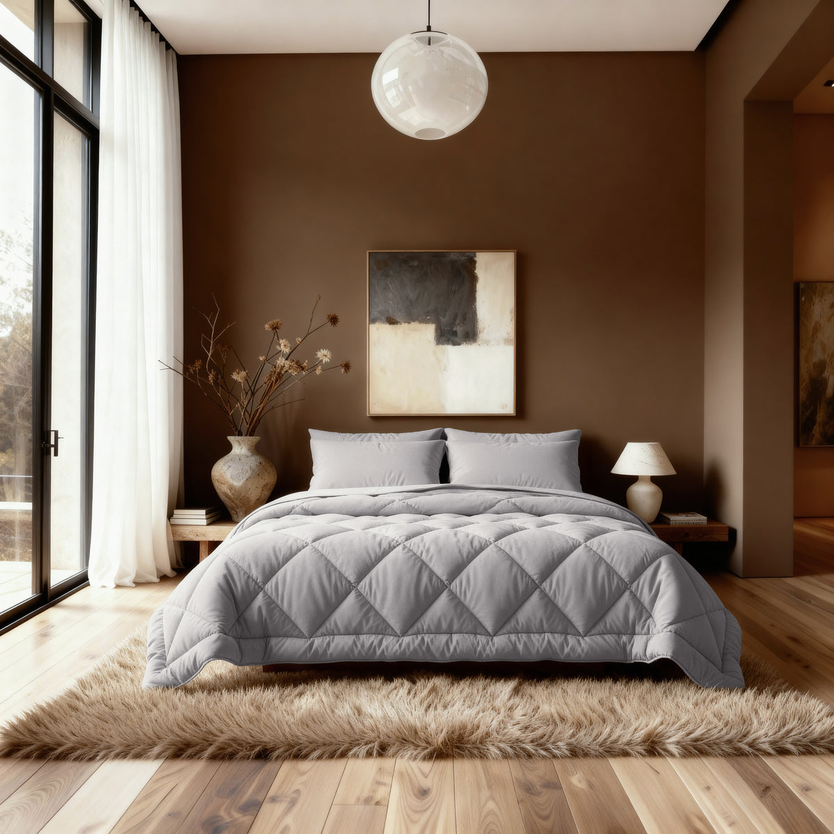 Zelesta Comfort Uni Diamond Dekbed - Donkertaupe
