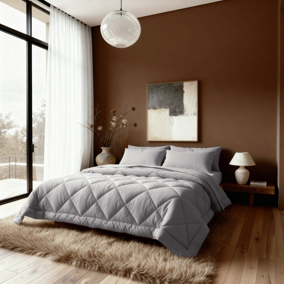 Zelesta Comfort Uni Diamond Dekbed - Donkertaupe