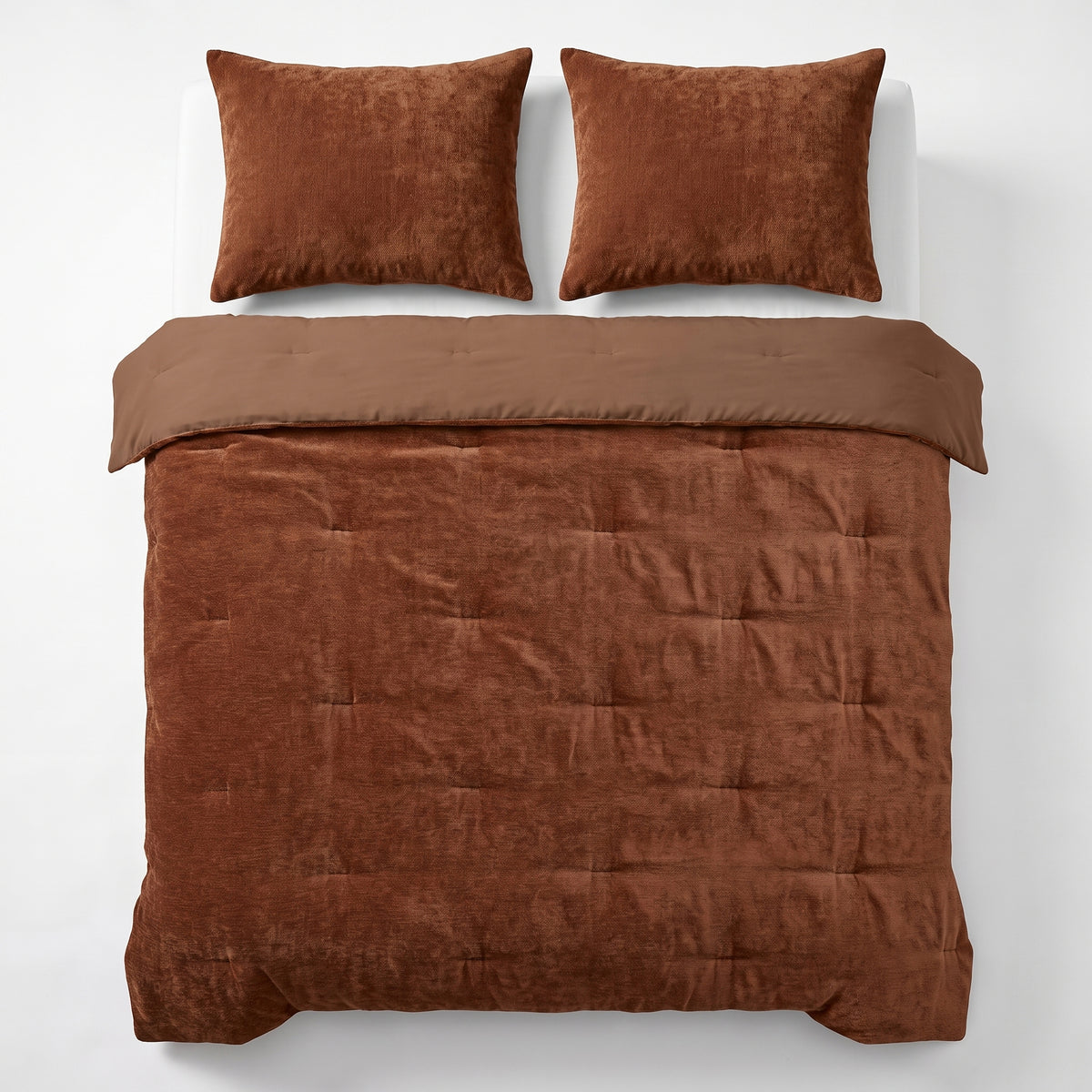 Zelesta Special Jersey Chenille Pillowcase Set Of 2 - Warm Brown