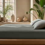 Zelesta Muslin Fitted Sheet - Grey-Green image