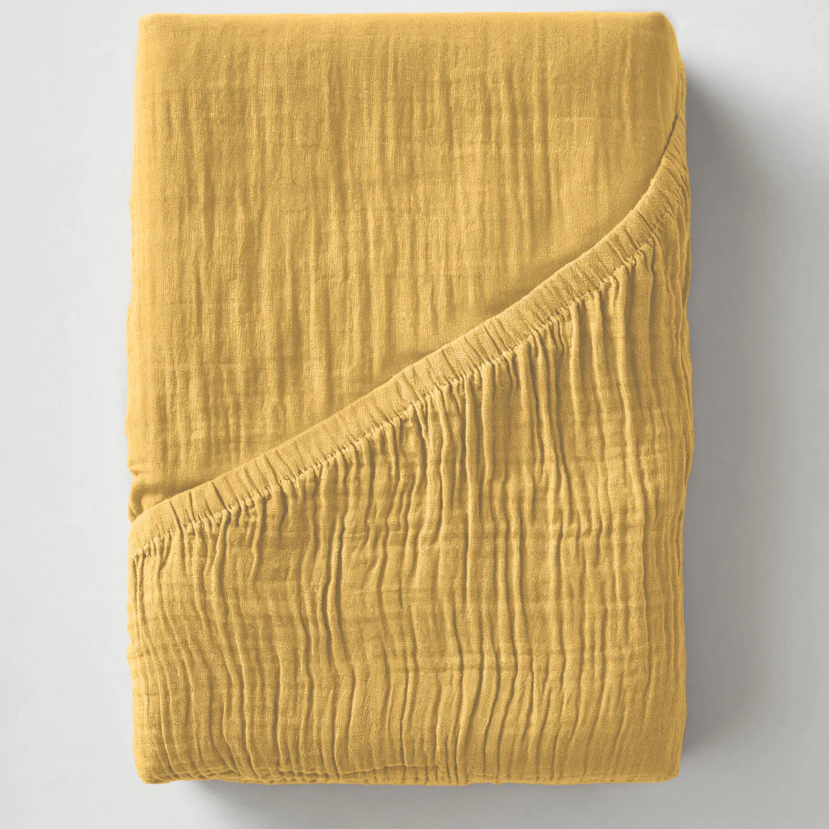 Zelesta Muslin Fitted Sheet - Ochre-Yellow image