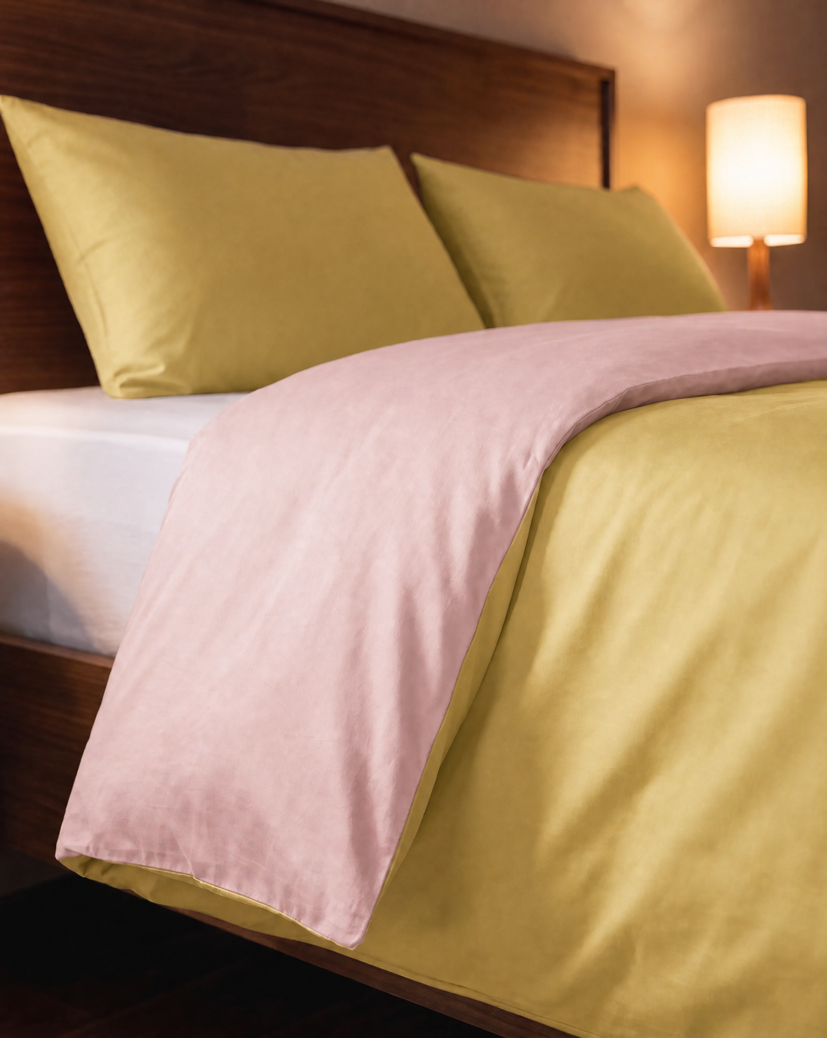 Zelesta Pure Duo Naadloos Katoenen Dekbed - Roze & Geel