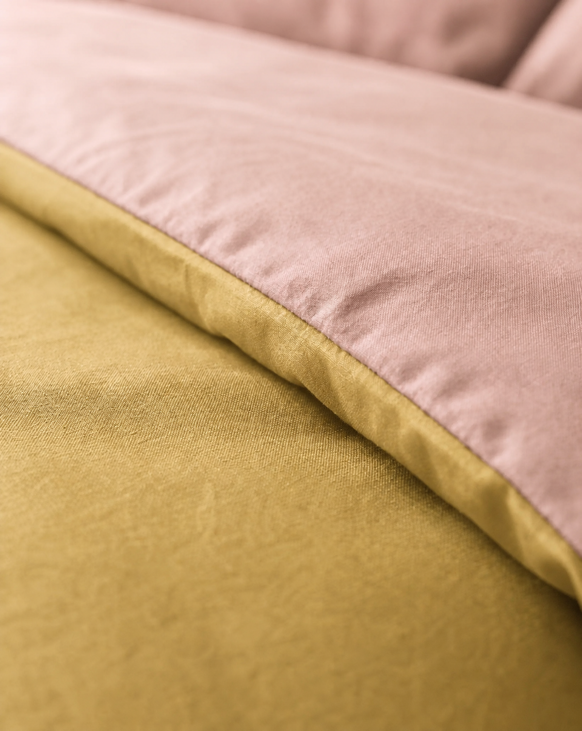 Zelesta Pure Duo Naadloos Katoenen Dekbed - Roze & Geel