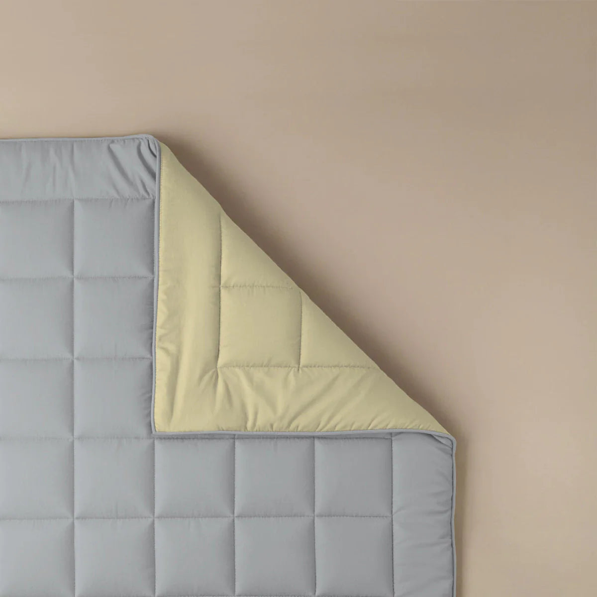 Zelesta Pure Duo Katoenen Dekbed - Lichtgrijs & Botergeel