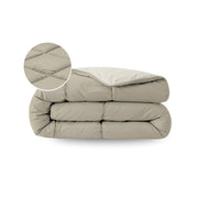 Zelesta Pure Duo Cotton Summer Duvet - Warm Grey & Cream White