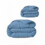 Zelesta Pure Uni 4-Seizoenen Naadloos Katoenen Dekbed – Blauw