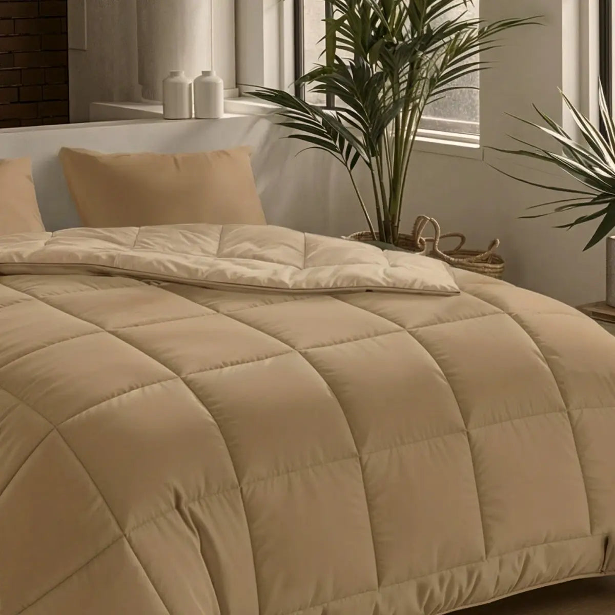 Zelesta Pure Uni Katoenen Dekbed - Cacaobruin