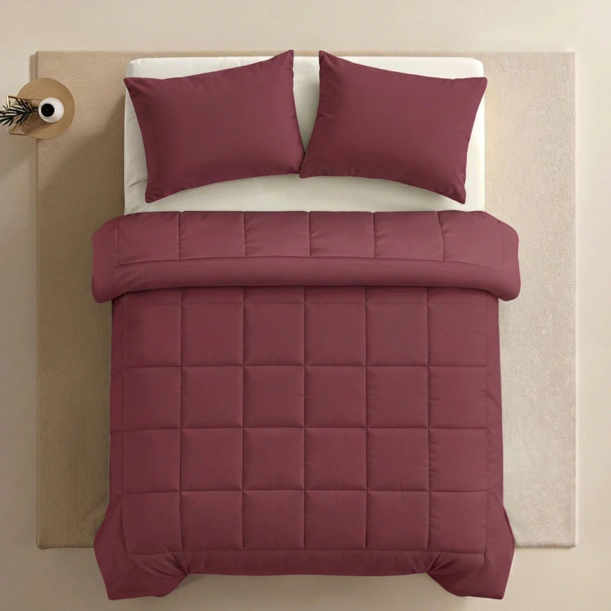 Zelesta Pure Uni Katoenen Dekbed - Bordeauxrood