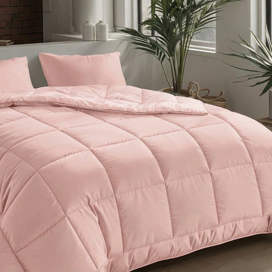 Zelesta Pure Uni katoenen zomerdekbed - Zachtroze