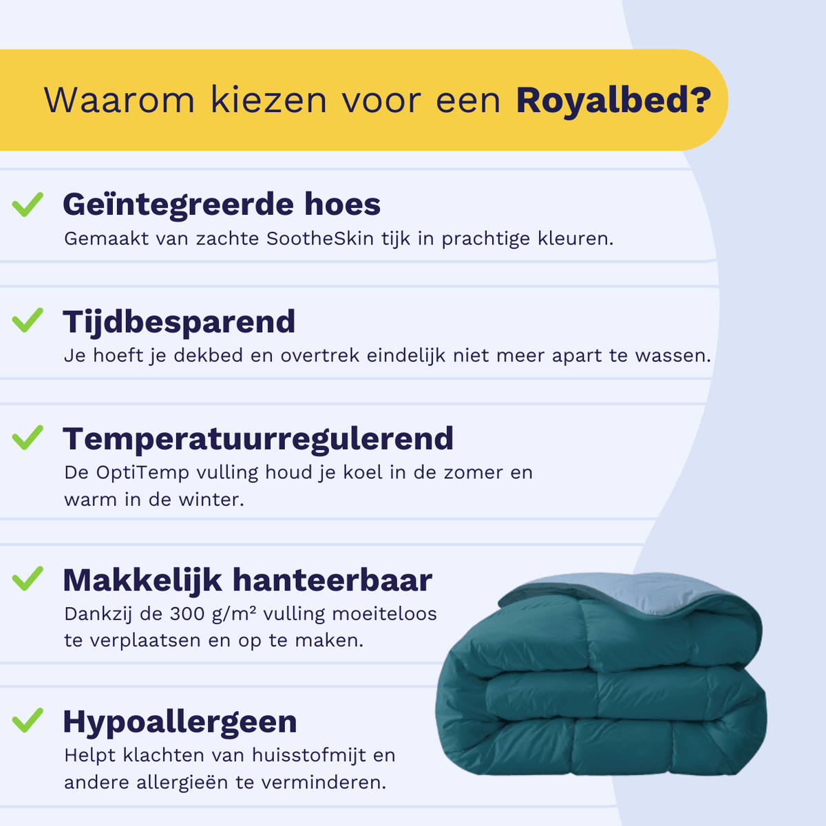 Zelesta Royalbed - Petrol & Blauwmist