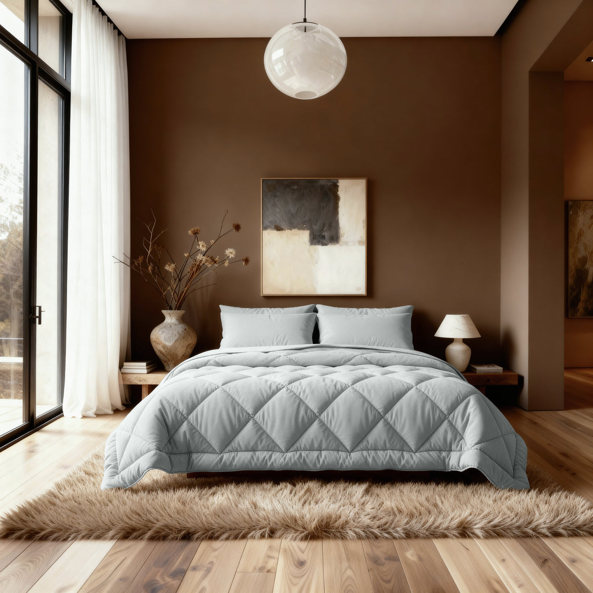 Zelesta Comfort Uni Diamond Dekbed - Grijs-Blauw