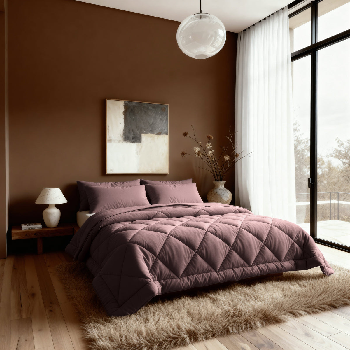 Zelesta Comfort Uni Diamond Dekbed - Bordeaux