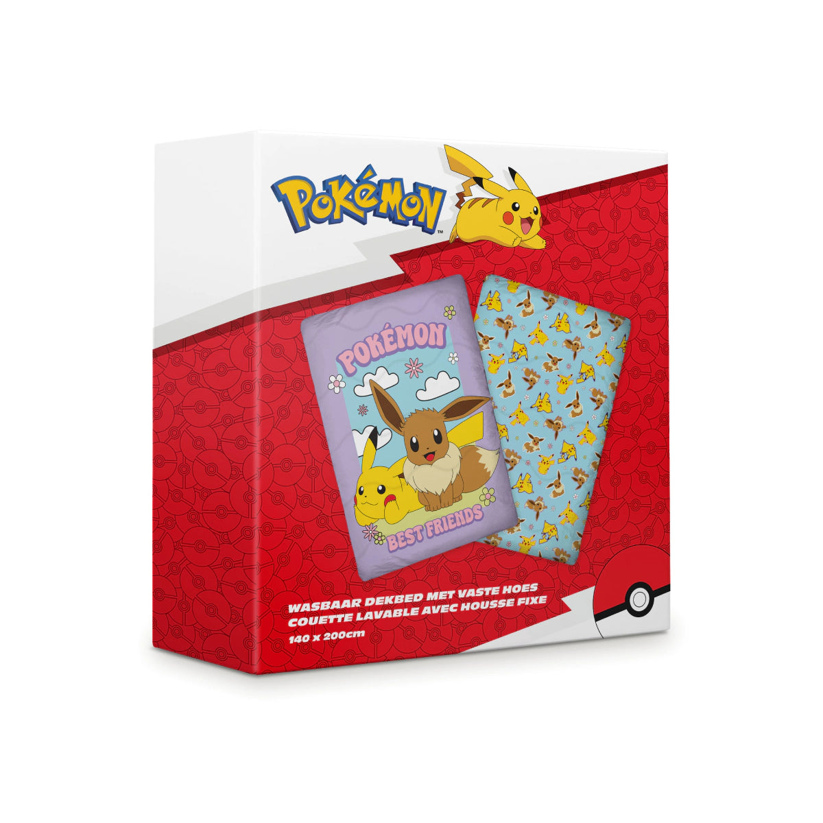 Kids Dekbed - Pokémon - Pikachu & Eevee