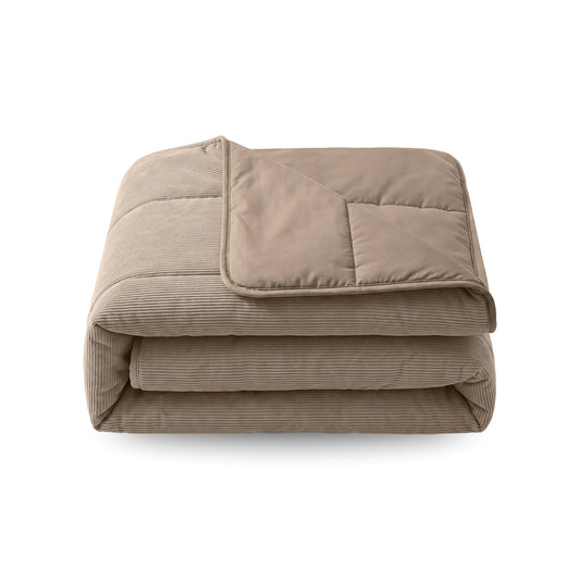 Zelesta Special Corduroy Percale Cotton Duvet - Taupe