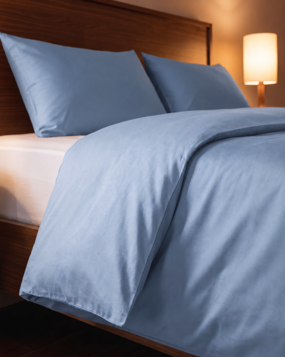Zelesta Pure Uni Naadloos Katoenen Dekbed - Soft Chambray Blauw