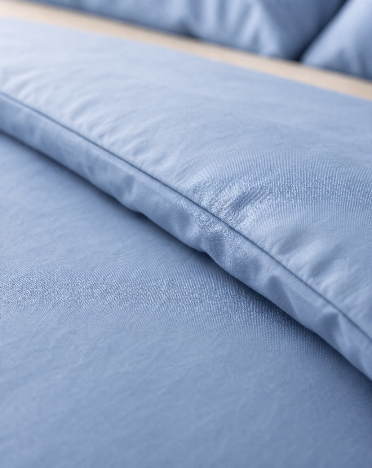 Zelesta Pure Uni Naadloos Katoenen Dekbed - Soft Chambray Blauw