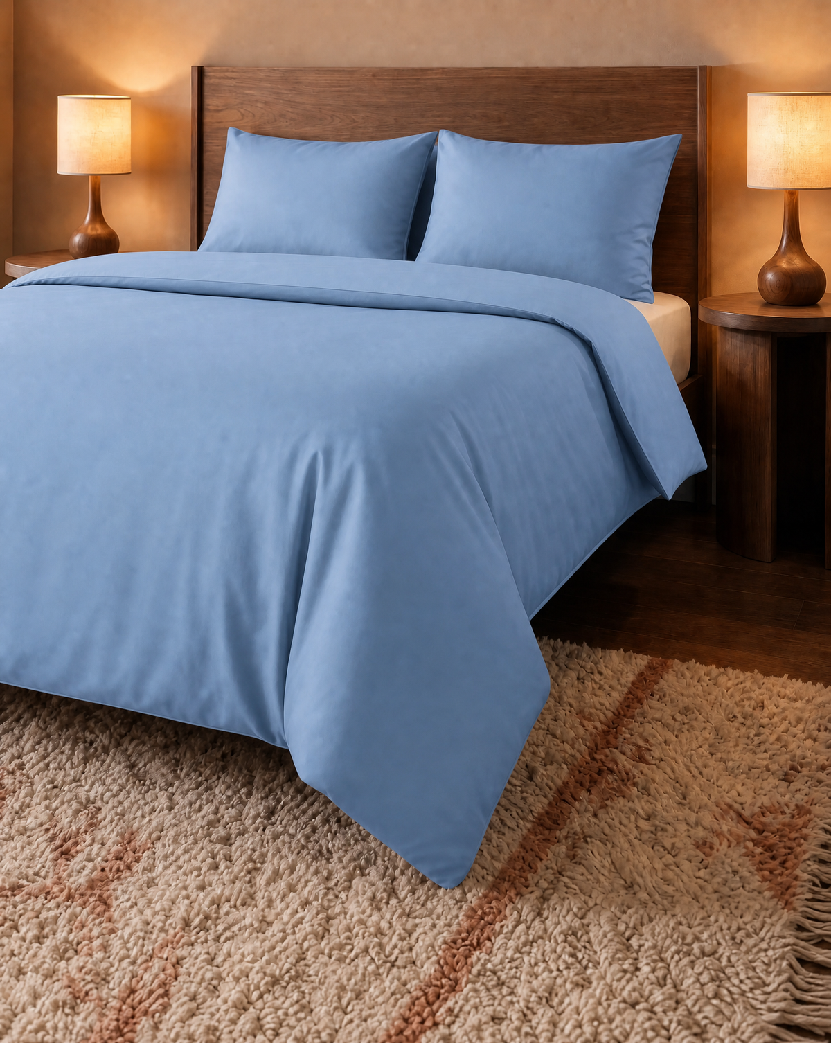 Zelesta Pure Uni Naadloos Katoenen Dekbed - Soft Chambray Blauw