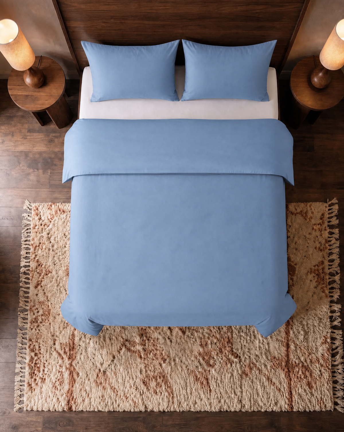 Zelesta Pure Uni Naadloos Katoenen Dekbed - Soft Chambray Blauw