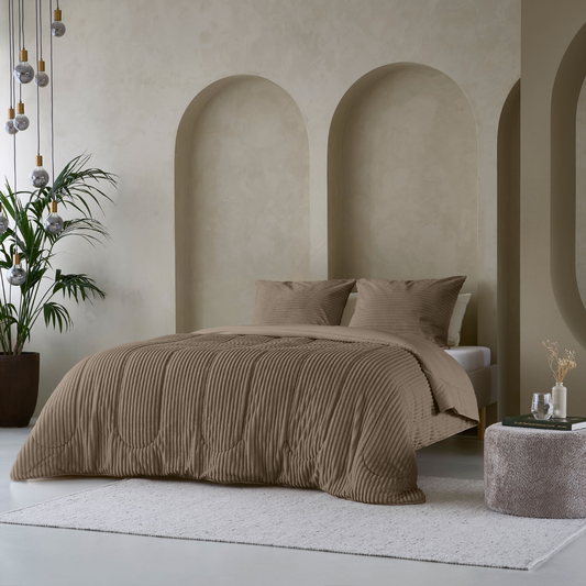 Zelesta Special Teddy Groove Dekbed - Taupe