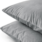 Zelesta Velvet 2 In 1 Pillowcase Set Of 2 - Grey image