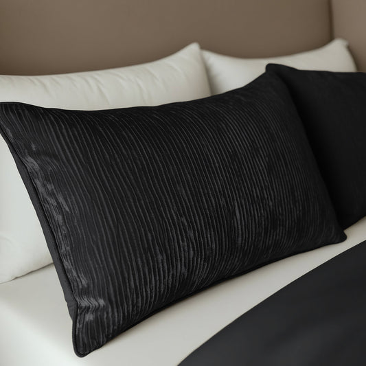 Zelesta Special Velvet Chique Kussensloop Set van 2 - Zwart