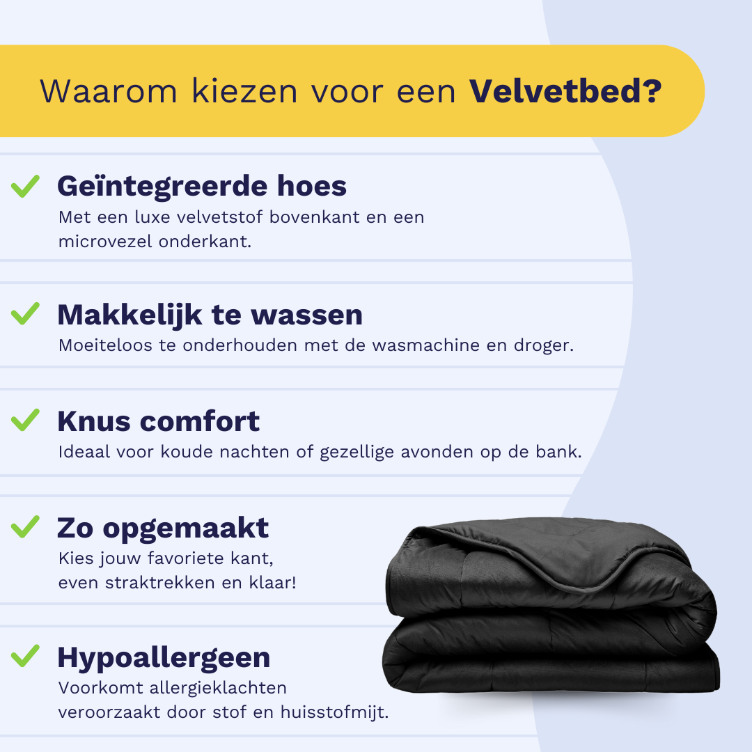 Zelesta Special Velvet Dekbed - Zwart