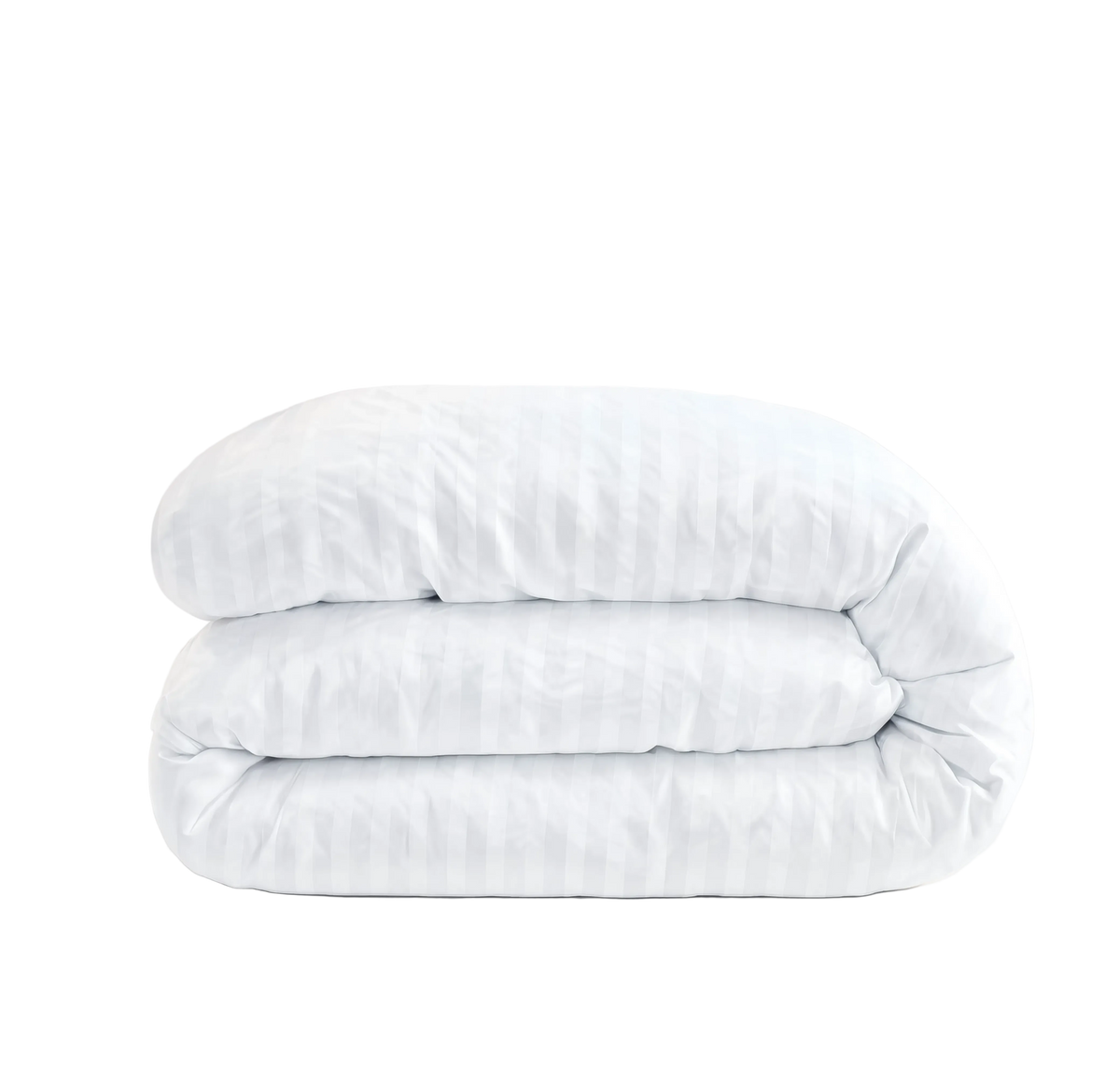 Zelesta Deluxe Hotel Stripe Satin Cotton Duvet - White